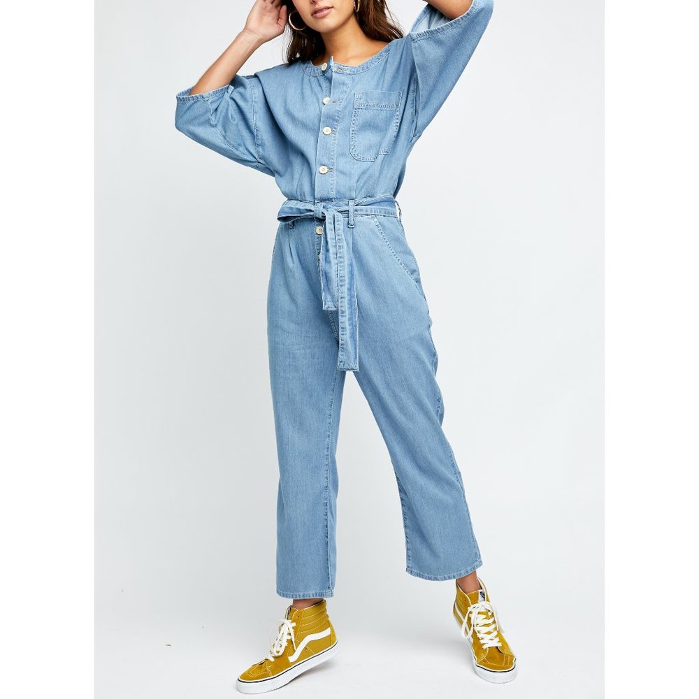 NWT Free People Marley Jumpsuit / Loco Blue